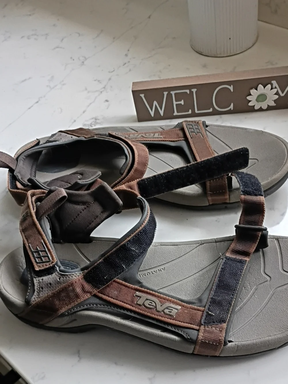 Teva Men's Brown and Gray Outdoor Sport Sandals